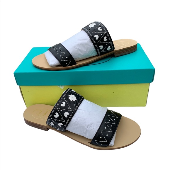 Jack Rogers Adair Black/White Sandals Size 8.5 - Picture 6 of 13